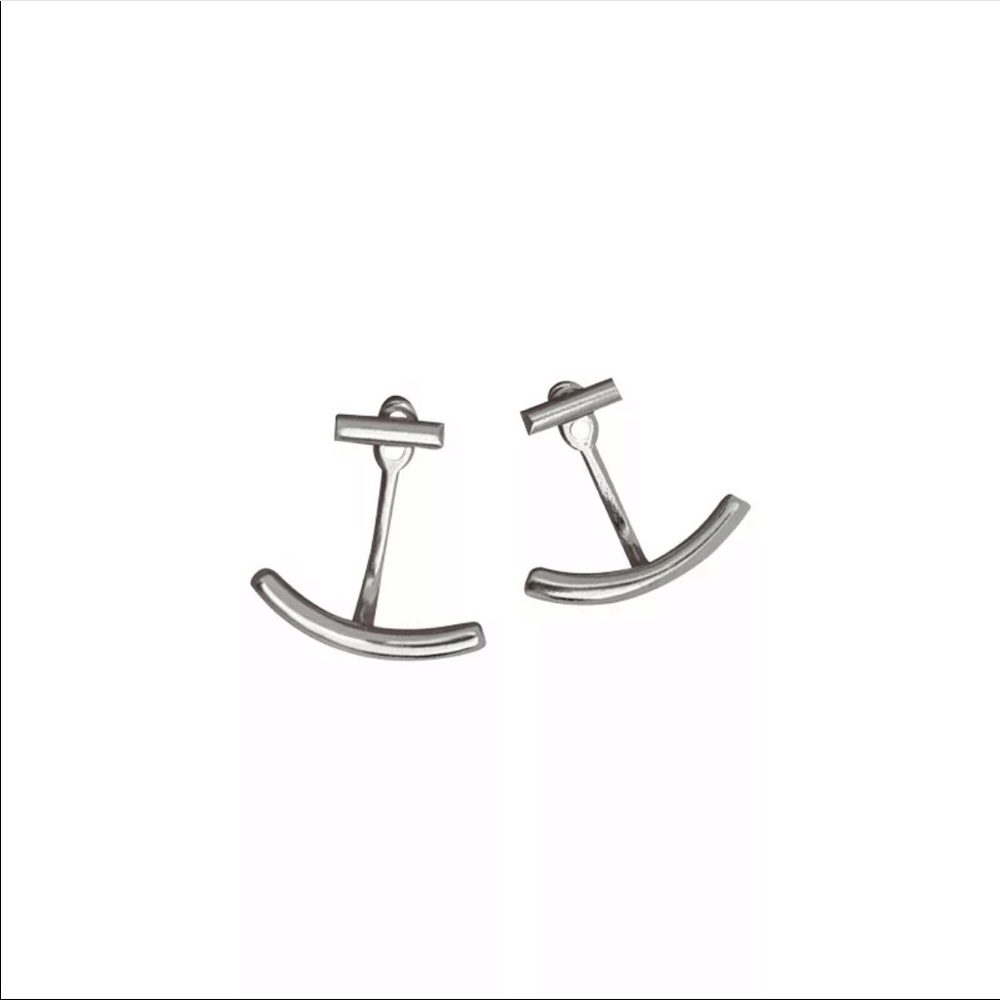 • Kendall • Minimalist T Bar Earring Jackets - Picture 3 of 4